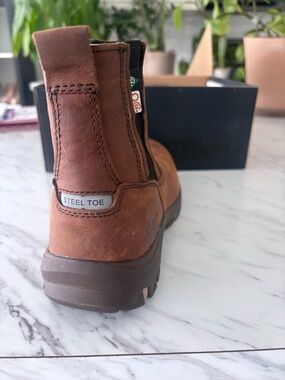 Caterpillar Brown Steel Toe Ankle Boots